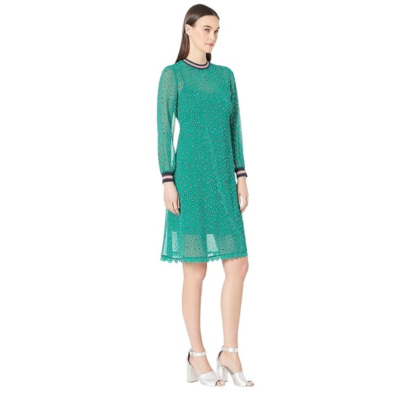 NWOT Ted Baker Sibella Green Dot Dress / size 0 - Picture 4 of 7